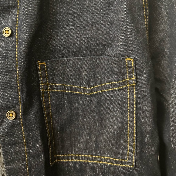 Joe Fresh Dark Wash Denim Shirt | Size S - Picture 4 of 5
